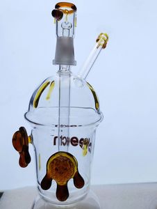 unico bong in vetro acqua bong riciclatore piattaforme petrolifere tubo di fumo tubo di vetro tartaruga dab rig narghilè