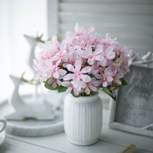 Fai da te casa matrimonio decorativo fiori di ciliegio fiori artificiali simulazione bouquet di fiori finti ramo di fiori finti