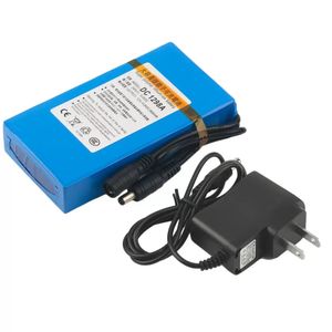 Batteria CC durevole 12V 9800MAH Li-ion ricaricabile super potente di grande capacità con spina americana di backup per fotocamera