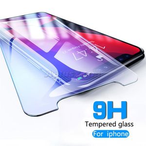 9H Протектор экрана телефона для iPhone 6 7 8 Plus XR XS 11 12 Mini Pro Max Безопасность Защитная Закаленная Стекла Пленка