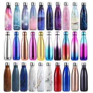 Stainless Steel Insulated Bottle, Water Bottle Personalized Cup Thermos Portable Travel Sport 500ml 211122