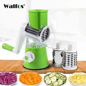 Walfos Manual Cortador de Vegetais Slicer Multifuncional Rodada Mandolina Slicer Batata Queijo Cozinha Gadgets Cozinha Acessórios 210406