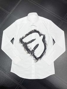 Męskie Designer Shirts Marka Odzież Mężczyźni Długie Rękaw Sukienka Koszula Hip Hop Styl Wysokiej Jakości Bawełniane Topy 10319
