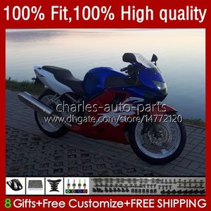 OEM Bodywork för Honda CBR 600F4I 600 F4I FS CC F4 I CBR600F4I 04-07 55NO.167 600cc CBR600 F4I Red Blue Hot 04 05 2006 2007 CBR600FS 2004 2005 06 07 Injection Fairing Kit