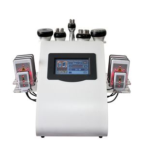 6 in 1 40k Ultrasonic Cavitation RF Slimming Vacuum Tripolar Radio Frequency Pressotherapy Massage 8 Pads Burn Lipo Laser Diode Weight Loss Body Shape Beauty Machine