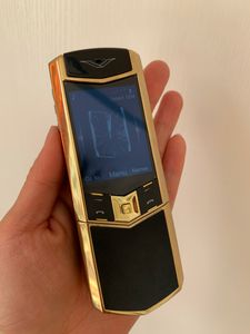 New Arrive Signature High Classic Luxury V8 Slide Phone Golden Gravity Sensor Sapphire Glass Metal Body Mp3 Bluetooth Unlocked Dual Sim Card Moblie Cell phones