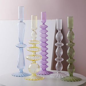 Titulares de vela Suporte para casa Decor Rústico Decorativo Nórdico Vaso Terrário Hidropônico Flor