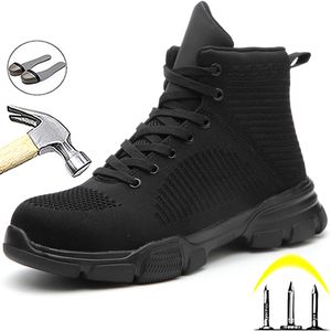 Легкие рабочие ботинки для работы со стальной носят Cap Рабочая обувь Неразрушимая защитная обувь Мужчины Проконные Мужские Рабочие сапоги