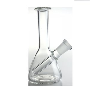 2021 Yeni Mini Üçgen Cam Bong Ile 4 Inç Küçük 10mm Kadın Kalın Pyrex Beher Seyahat Cam Su Bongs Recycler Dab Rigs Sigara İçmek için