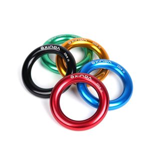 Outdoors Motion Multi-Function Circular Ring Webbing Mountaineering Rock Climbing Aluminium Alloy Top Loop Flat Band Girdle Rings Safety Accessories