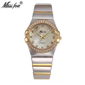 Altın İzle Moda Rhinestone Relogio Feminino Dourado Timepiece Kadın XFCS Grils Superstar Orijinal Rol Saatler