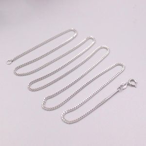 Pure Solid 18K White Gold Necklace Men Women Gift 1.8mm Curb Link Chain 6g / 22inch Chains