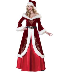 Basic Casual Dresses Casual Dresses Christmas Swing Dress Adult Costume Fancy Xmas Red Clothing Women Evening Party Clothes Winter Dresses#d3