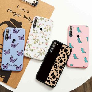 Caso para Xiaomi Redmi Nota 8 T 8T Silicone Telefone Sacos 8t Note8t Protetor Bumper Fundas Flores