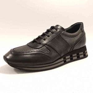 NXY Men's Vulcanize Shoes Zapatillas De porte Vulcanizadas Informales Para Hombre, Mocasines portivos Negocios Cuero Autntico, Transpirables, Con Cordones, 0209
