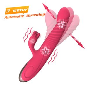 [US&CA Warehouse] Rabbit Vibrator G-Spot Thruting Dildo Vibrators for Women 10 Frequency Clitoris Stimulation Personal Clitoral Licking Wand Adult Sex Toys for Couple