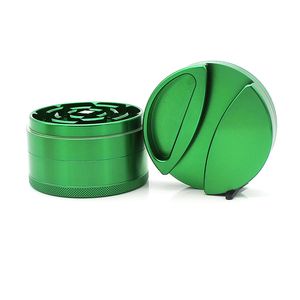 ハーブグラインダー63mm 4部緑色喫煙アクセサリータバコクラッシャー多機能デザインアルミ合金グラインダー