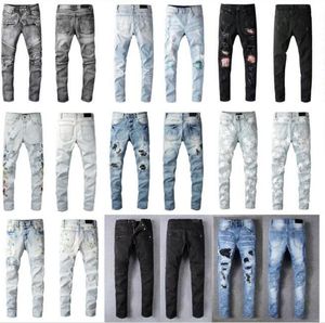 2022SS Designer Jeans Distressed France Mode Pierre Straight Herren Biker Loch Stretch Denim Casual Jean Männer Skinny Hosen Elastizität Mal