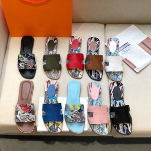 Slippers Slides Fashion Women Designer Leather Sandal