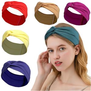 Wholesale scarves amazon resale online - Scarves Europe And The United States Amazon Solid Color Cross Headband Ladies Headbands Sports Antiperspirant Hair