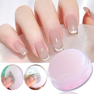 Nail Gel Clear Jelly Silicone Stamper French Design Stamp met Cap Art Nails Tool Stamps