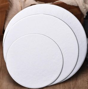 Cake Board Tools Rounds Gold Silver Circle Kartong Bashållare Engångsplatta Bricka 5 Storlekar För Kakor Dekorera Bakning Tillbehör