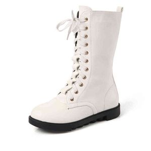 العلامة التجارية أحذية الأطفال الشتاء الكشمير الدافئة جلد طبيعي أحذية أطفال أزياء الفتيات أحذية الثلوج الأحذية القطن KS165 211108