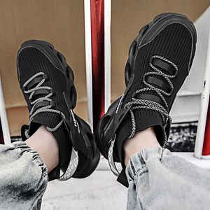 2021 Män Running Skor Svart Gul Vit Fashion Mens Trainers Andas Sport Sneakers Storlek 39-46 Ei