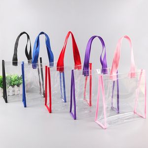 Borse per cosmetici in PVC Borsa per cosmetici da donna in PVC floreale trasparente impermeabile Borsa per cosmetici da bagno