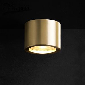 Modern Copper LED Takbelysning Rund ljusarmatur inomhus vardagsrum sovrum el loft kökslampor lampor