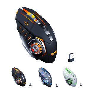 2.4G Беспроводной Gamer 3200DPI 6 Кнопки Светодиодные Игровая Мышь На рабочем столешковом компьютере Перезаряжаемые Мыши ПК Ноутбуки Игры