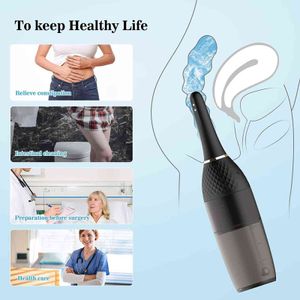 NXY Anal sex toys Automatic Electric Anal Cleaner Enema Douche Shower Vibrator For Men Women Gay Lesbian Hygienic Health Care Intestine Cleaning 1123