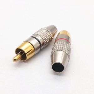 Wholesale video locking for sale - Group buy Computer Cables Connectors RCA Plug Video Locking Cable Connector Gold Plated