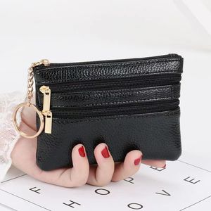 Glod chain Zipper coin purse ladies wallets mini soft European and American style leather handbag small purse key case card