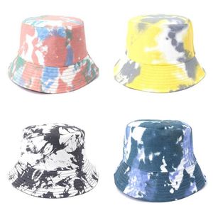Kravat Boya Kova Şapka Erkekler Kadınlar Katlanabilir Güneş Şapkaları Döner Fisher Balıkçı Kap Yaz Erkek Visor Caps Düz Üst Sunhat Yetişkinler Açık Plaj Sunhats Havzası Chapeau