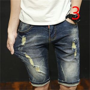 Jeans cropped trousers men's tide loose casual summer thin section trend Korean version of self-cultivation 210420