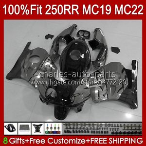 Kit corpo iniezione per HONDA MC19 CBR 250RR 250 RR CC 250R 88 89 Carrozzeria 112HC.224 CBR250RR 1988 1989 CBR250 RR CC 1988-1989 CBR 250CC 88-89 Carena OEM nero lucido