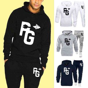 2021 Fashion Man Tracksuits Uomo Autunno Autunno Inverno Pearly PG Felpe con cappuccio e pantaloni manica lunga per jogging Suits Streetwear Athletic Set G1222