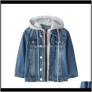 Jackets outwear roupas bebê roupas bebê crianças maternidade entrega 2021 primavera e outono criança desgaste menino lavado casaco de cowboy macio jaque com capuz