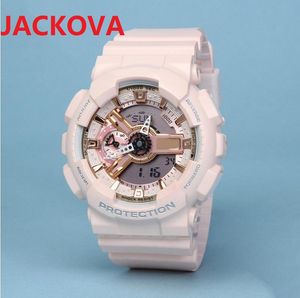 orologio sportivo di moda di alta qualità uomo donna impermeabile grande ragazzo digitale LED multifunzione multi fuso orario cronografo tutto funzionante cinturini in gomma orologi da uomo al quarzo