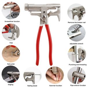 Multi-Function Universal Skruvmejsel Nail Gun Pipe Twier Skiftnyckel Klämmor Pincers Tool Window Breaker Crimper Hammer