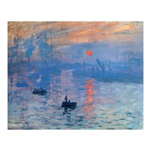 Intryck Sunrise Claude Monet målning affischtryck Heminredning inramad eller oramat fotopapersmaterial