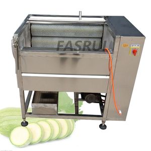 Potato Carrot Roller Brush Cleaning Machine Fruit And Vegetable Washing Peeling Machine