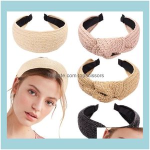 Aessories Tools ProductsGirl Bohemian Stickad St Hårband Lady Vävning Knotted Headband Cross Women Hair Hoop Aessories1 Drop Leverans 202