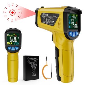High Temperature Infrared Laser Electronic Thermometer Colorful Display Non Contact Thermometro Pyrometer IR Thermometer Gun 210719