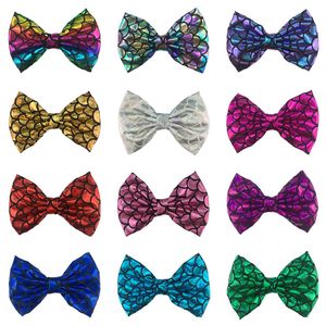 Mermaid Hair Bow for Clip Headbands For Girls Metallic Hairbow Kids DIY Hair Accessories Cosplay Mermaid Bows