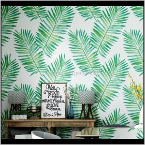 Wallpapers Nordic Style Wallpaper Ins Southeast Asia Japanese Banana Leaf Tropical Rainforest Plants Living Room Bedroom Tv Background Irhab