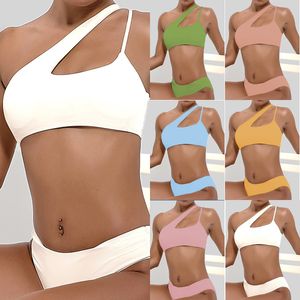 Pink Sexy Bikinis Swimwear Solid Push Up Bikini 2021 Summer Padded Bra Straps High Waist Swimsuit Female Swim Wear Women Biquini