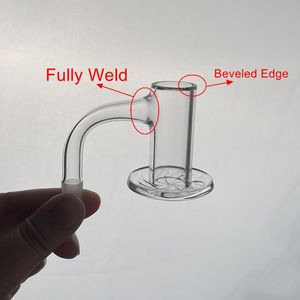 Seamless Fully Weld Quartz Banger Nails Blender Spin Beveled Edge Nail Bangers OD 20mm 10mm 14mm Male Joint 45 90 Degree Smoking Accessories