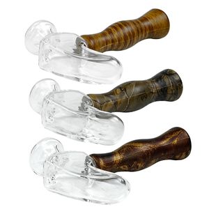 Glass hand pipe smoking pipes oil rigs dab rig hammer shaped silicone pipestem smoke for tobacco dry herb three colors optional wholesale available